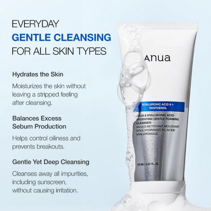ANUA Hyaluronic Acid Hydrating Gentle Foaming Cleanser 150ml