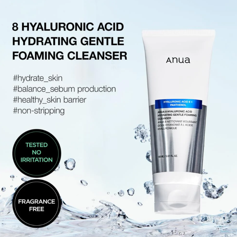 ANUA Hyaluronic Acid Hydrating Gentle Foaming Cleanser 150ml