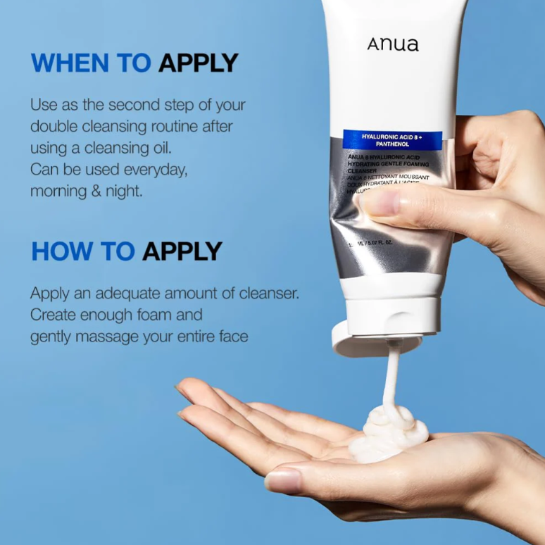 ANUA Hyaluronic Acid Hydrating Gentle Foaming Cleanser 150ml